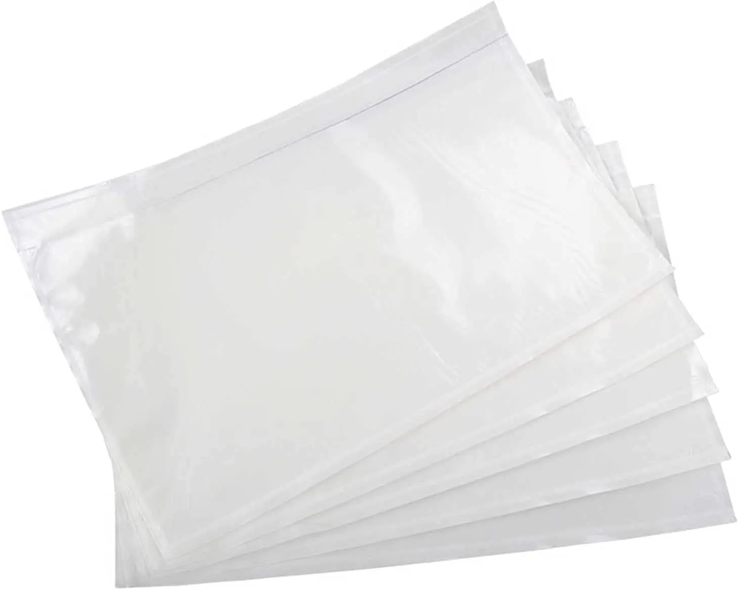 Clear 7.5'' x 5.5'' Packing List Envelopes, Adhesive Shipping Label Pouches/Sleeves (50 Pack)