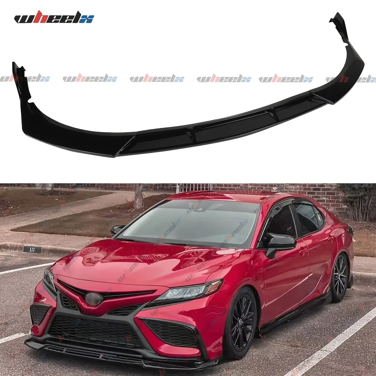 2021-2024 – Toyota Camry SE/XSE – 3-Piece Front Bumper Lip Spoiler Body Protection Kit, Sport Fit