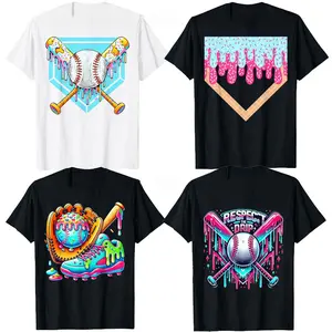 Respect The Drip Baseball Boys Ice Cream Drip Sweet Swing Sports T-Shirt Stuff Home Plate Ice-Cream Sport Players & Fans T-shirt