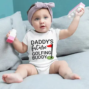 Daddy's Future Golfing Buddy Bodysuit Golf Infant Daddys Golf Buddy Golf Romper Baby Girl Boy Baby Golf Unisex