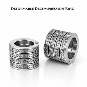 Deformable Decompression Ring  - stress relief & anxiety relief -easy to carry - perfect for on-the-go use stress relief multi tool gift idea