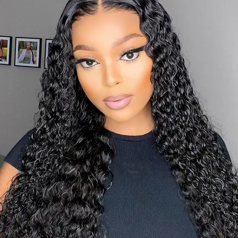 Water Wave Wear and Go Glueless Wigs Human Hair Pre Plucked Pre Cut 13x6 Lace Front Wigs for Black Women Water Wave Wig Human Hair Curly Wig Frontlace Glueless Wig Human Natural Hair