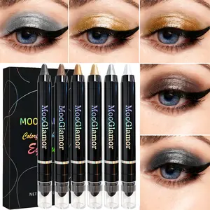 MooGlamor 6Pcs Matte Eyeshadow Pencil Long Lasting Makeup Waterproof Smudgeproof EyeShadow Stick Cream Easy To Apply Suitable For Beginners Cosmetic Daily