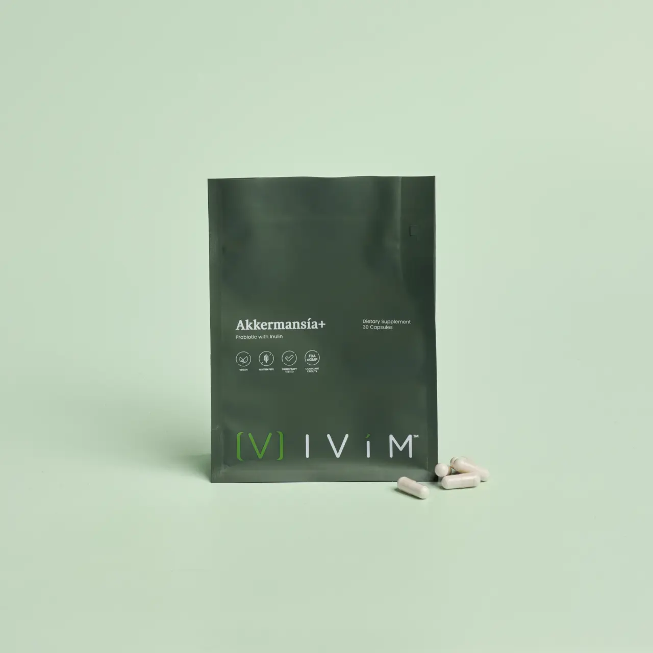 Ivim Health Akkermansia Dietary Supplement - Gut Health Support, Metabolic Aid, Inulin Vitamins, Fiber-Infused Digestive Support, Gut Health Supplement