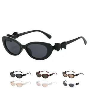 Retro Cat-Eye Sunglasses with Bow Accent — Premium Style, UV Protection, and Sun Shielding