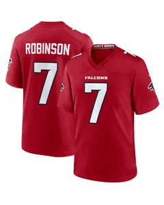 Unisex Football Atlanta Robinson 7 Game Player Jersey - Red And White