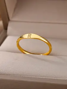 Mini Letter Ring – Personalized Initial Jewelry for Women Gift