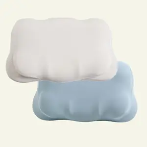 Cooling Pillow | Cloud  Pillow, Deep sleeping, Ergonomic Sleep Pillow, Adjustable Cervica l Neck Support Pillow with Cooling & Breathable Pillowcase, Skin Friendly, Machine Washable (White/Blue)