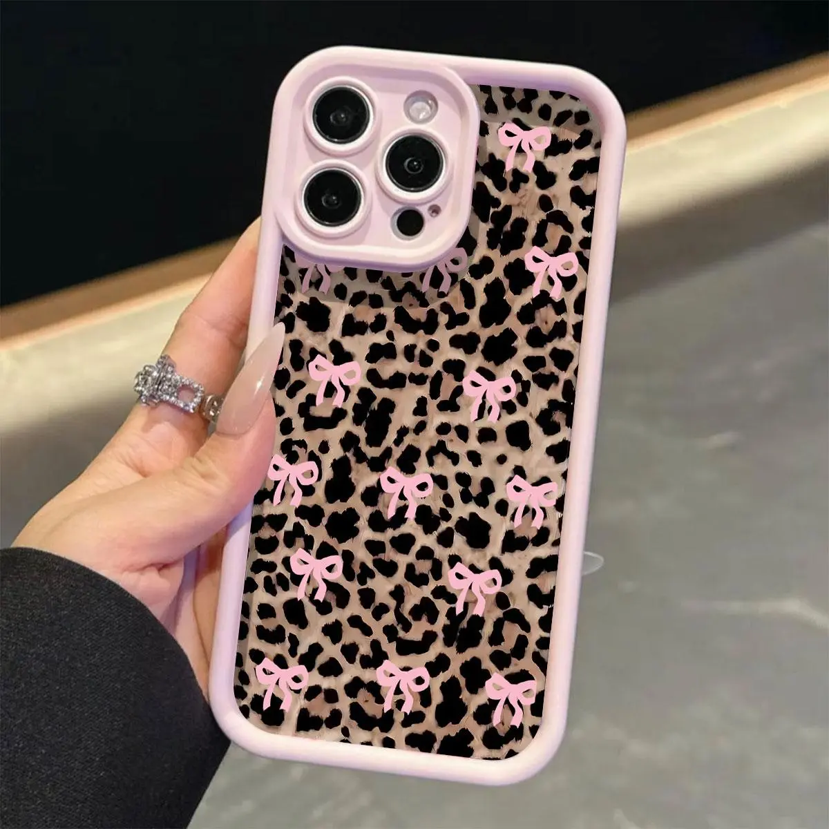 Fashion Bow Pattern Phone Case, Cute Phone Protective Cover, Phone Accessory Compatible with iPhone 17 11 12 13 14 15 16 Pro Max, Gifts For Girl Protector Protection