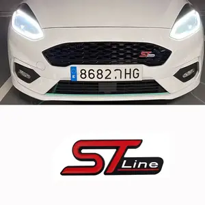 ST-Line Metal Automotive Stickers for Ford Focus Mondeo Edge Explorer - Grille Rear Fender Decals Decal for Cars Vehicle Exterior Decoration Automotive Accessories Automobile Decals