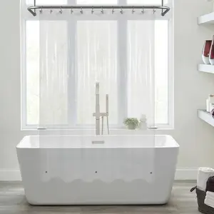 Clear Shower Curtain Liner with 3 Magnets, 72x72 Premium Flexible Sturdy Plastic Shower Curtain for Bathroom Lightweight, Waterproof, Clear