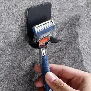 Wall Mounted Razor Holder, 1 Count Stainless Steel Razor Hook, Shaver Hanger, Home Supplies