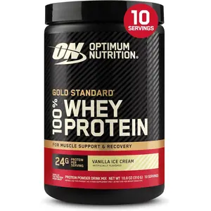 Optimum Nutrition Gold Standard 100% Whey Protein Powder, Vanilla Ice Cream, 0.68 Pound (Pack of 1)
