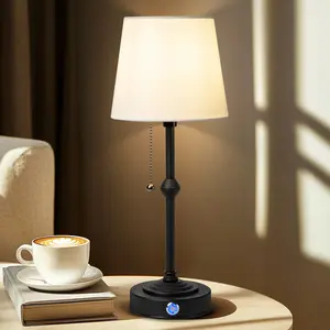 Indoor/Outdoor Cordless Table Lamp IP65 Waterproof 4500mAh 3 Color Dimmable Touch Bedside Desk Lamps LED Night Light for Shower Bathroom Patio Camping Restaurant Bedroom Home Halloween Christmas Falldecor Lighting Rechargeable