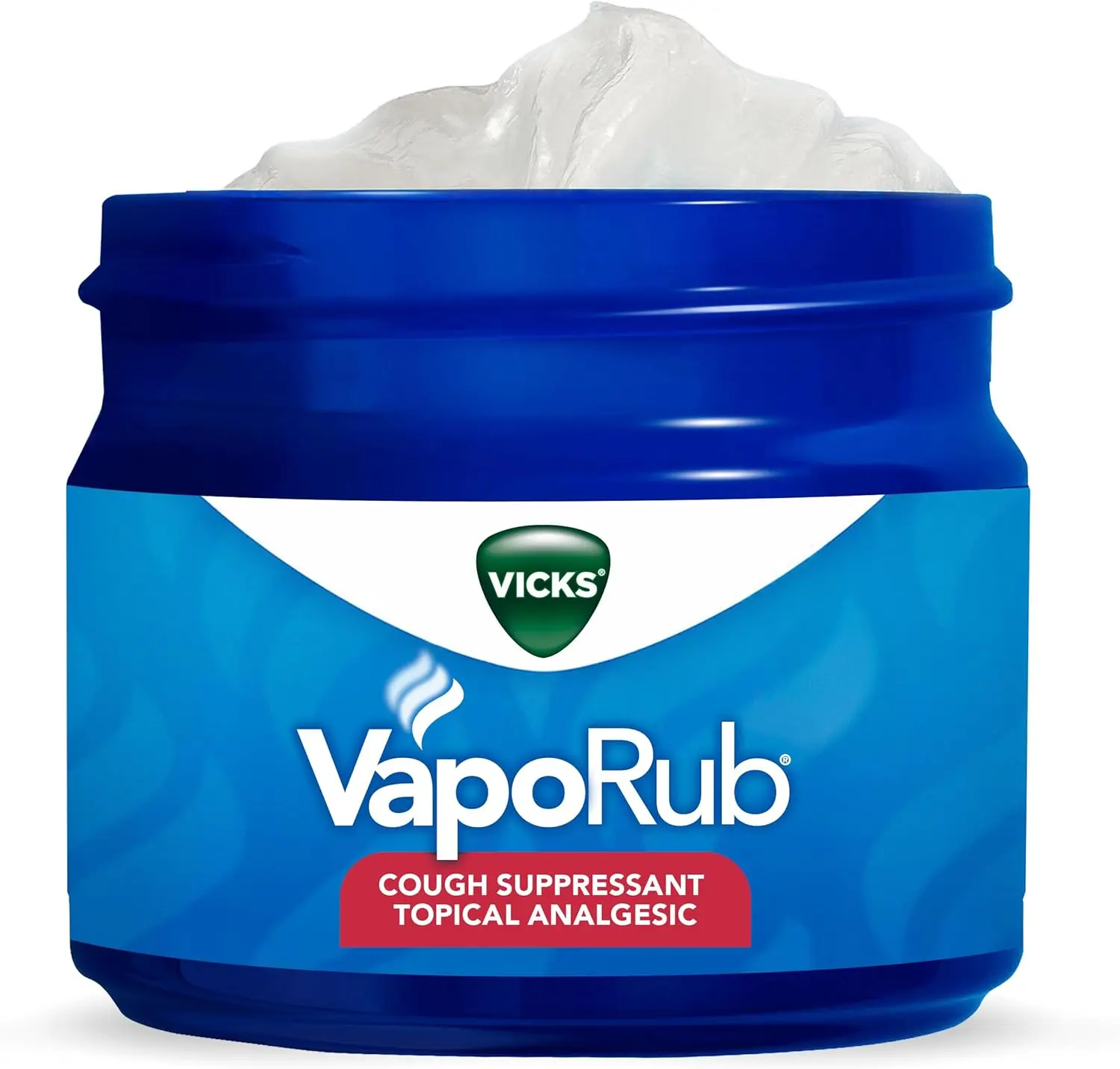 Vicks VapoRub, Original, Cough Suppressant, Topical Chest Rub & Analgesic Ointment, Medicated Vicks Vapors, Relief from Cough Due to Cold, Aches & Pains, 1.76oz