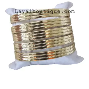 LaYaiBoutique #1138 Joyería oro Laminado Bangle Set for Women