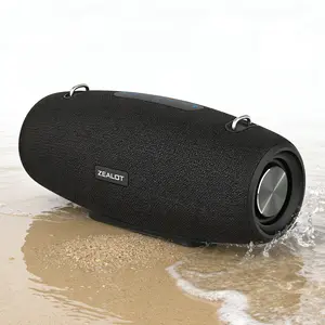 Wireless Bluetooth Speaker ZEALOT, 60W Stereo Hi-Fi Sound, IPX6 Waterproof, 144000mAh Long-Lasting Battery, Shoulder Strap, EQ Adjustment, Multi-Play, Suitable for Family, Party & Beach Activities.
