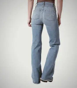 Women's Olivia Medium Washed High-Top Straight-Leg Jeans GARMENTARY