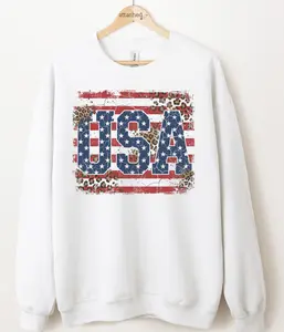 USA Leopard Graphic Top