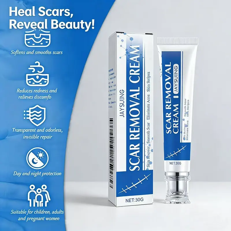 Professional Scar Removal GelsAdvanced Silicone Scar Removal Cream forBurn Acne Old Scar Removal Cream for Face &Body Fades Dark Scars Al NaturalIngredientsGentle Formula