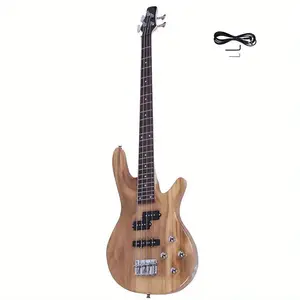Exquisite Stylish Bass classic Guitar with Power Line and Wrench Tool - Perfect for Any Musician