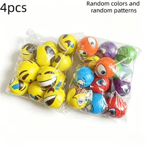 4pcs Soft PU Foam Stress Balls, Cute Sporty Designs, Comfortable Grip, Ideal for Daily Use, Portable, Perfect for Home Office Relaxation
