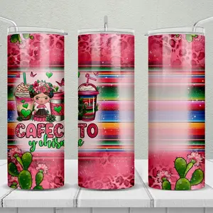 Cafecito y Chisme 20oz Tumbler Non-BPA Free Product with Unique Design Bottle Drinkware