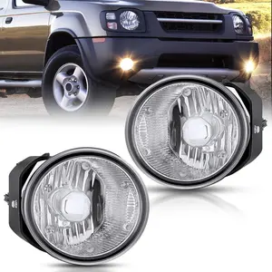Nilight Fog Light Assembly Compatible with 2000 2001 Nissan Maxima 2002 2003 Sentra&Frontier 2004 Xterra Clear Lens Lamps Replacement Car Accessories Truck