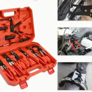 Automotive Hose Clamp Pliers, Bendable Wire Harness Clamps, Circuit Board Pin Removal Tool, Locking Key Extractor, Dismantling Needle Remover