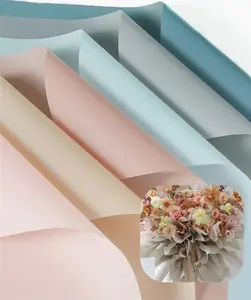 30 sheets/6 colors Korean style  solid color flower wrapping paper, florist bouquet paper, DIY crafts,  packaging or  box packaging, 23x23 inches