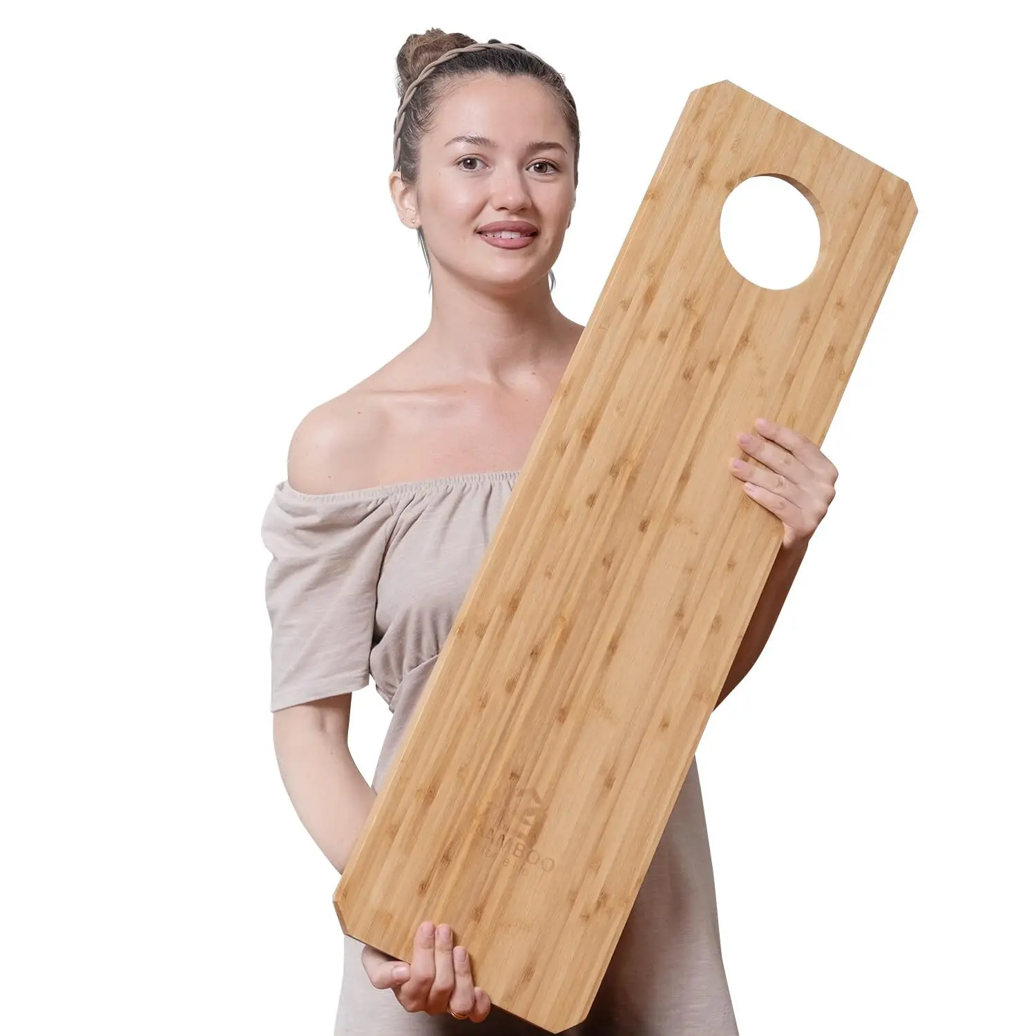 Bamboo Home Life 31x8 Inch Extra Large Charcuterie Board for Meat, Cheese & Appetizers - Easy to Clean Serving Platter