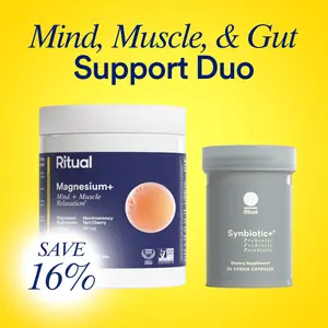 Ritual’s Mind, Muscle, & Gut Support Duo with Magnesium+ Drink Mix for Mind and Muscle Relaxation and Synbiotic+ for Daily Gut Health Support, 30 Day Supply