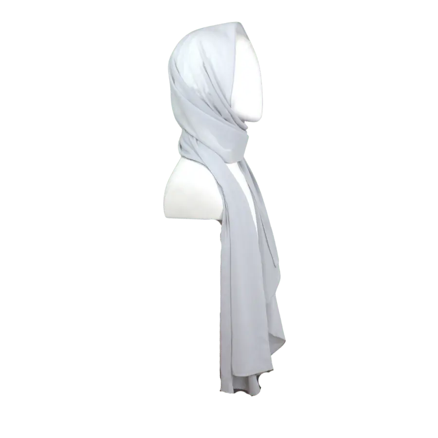 Whispering Breeze™ Crinkle Chiffon Hijab - Everyday Silver Grey