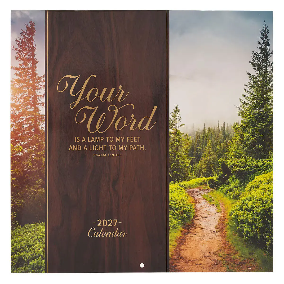 2027 Large Wall Calendar with Your Word & Psalm 119:105 Verse, 12-Month 12 Full-Color Designs Calendar for Birthday, Parents, Easter - Office Stationery Organiser, 12-Month Calendar