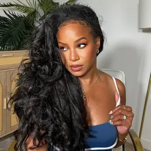 3 IN 1 Half Wig Flip Over Human Hair 180% Density Glueless Kinky Yaki Straight Layered Wear and Go Wig Drawstring Half Wig Easy for Beginners