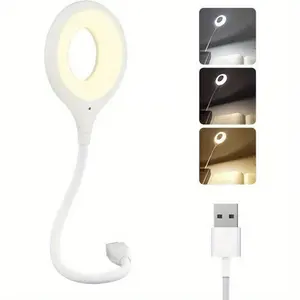 1pcs Voice Control USB Reading Flexible Gooseneck Led Light for Bedside Reading Soft Night Light Smart Voice Activation for Bedroom Office and Study Use USB Powered Lighting