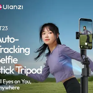 ULANZI TT23 64" Auto Face Tracking Tripod for iPhone/Android with Remote 360° Rotating Selfie Stick Follows Your Movement Facial Recognition Tripod for iPhone 17/16/15/14/13/Android/Camera/GoPro