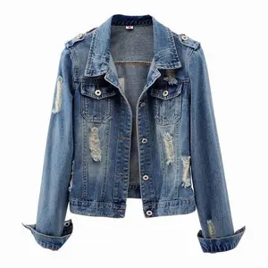 Women’s Denim Jacket, Short Slim Fit, Plus Size Coat