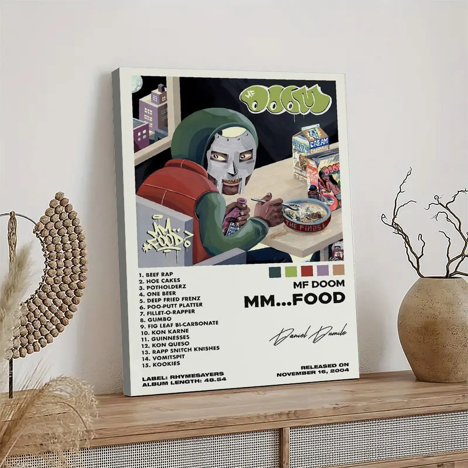 MF Doom MM. Art Painting Decorative Classic Poster Art Wall Art Oil Painting Art Canvas Poster Decorative Painting Porch Living Room Art Decoration Home Wall Art Modern Abstract Design