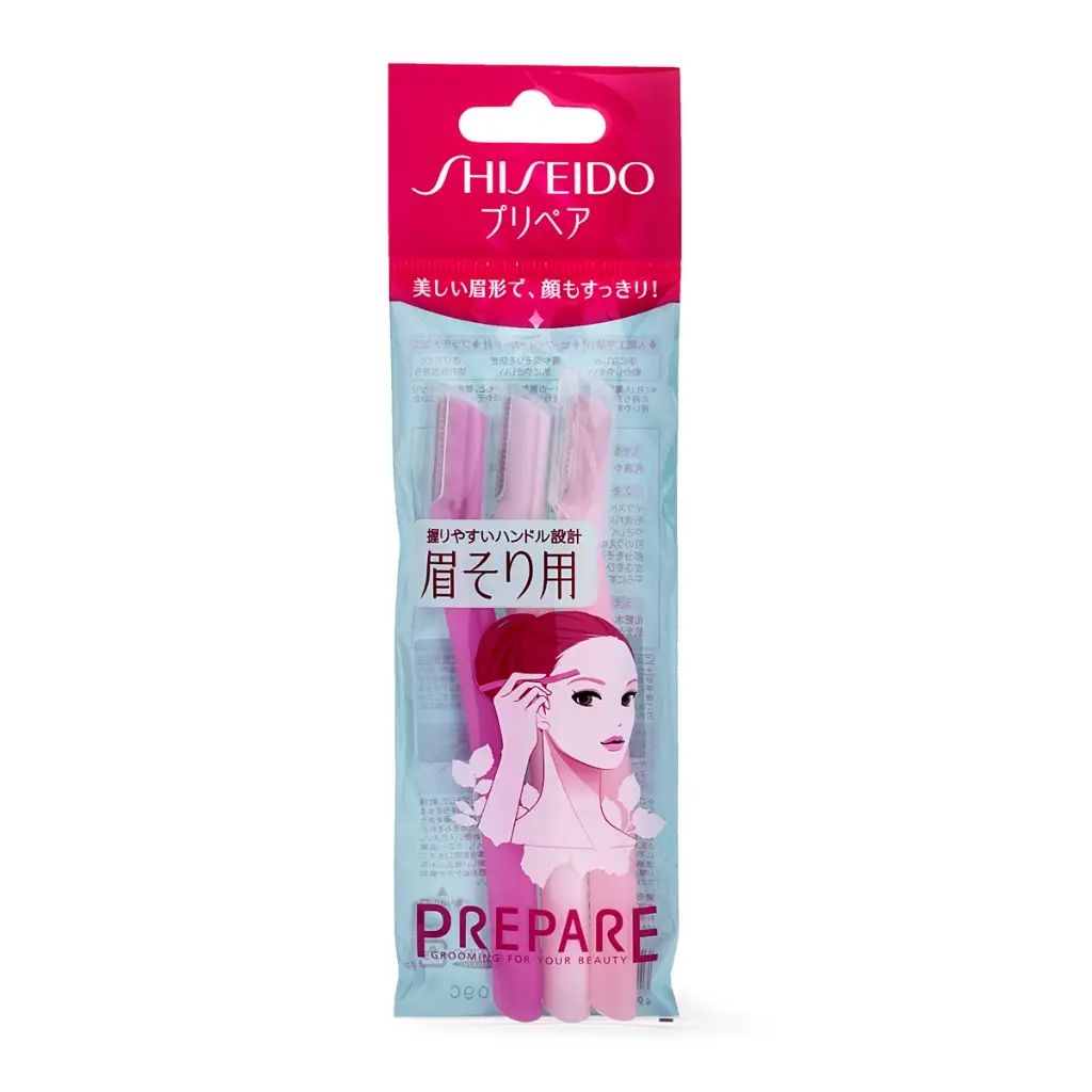 Shiseido Professional Prepare Facial Razors, Cosmetic Dermaplaning & Eyebrow Shaper Tool for a Polished Look, 3 Count Set