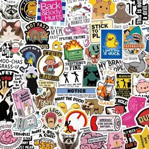 130PCS Funny Saying Sticker Pack - Snarky Sarcastic Bold Humor Vinyl Waterproof Meme Stickers for Laptop Computer Water Bottle iPad Phones Bumper Folding Chair Sticker Pack