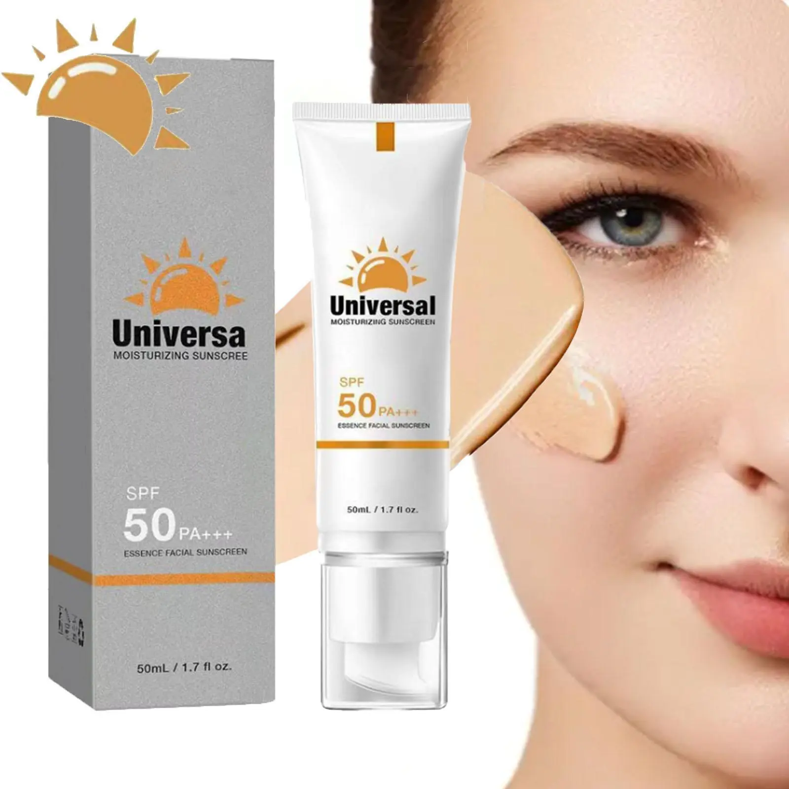 Moisturizing Sun Care Product, Sun Blocking Facial Cream, Sun Care Solution for Face, Body, Skincare Lotion for Women Men Daily Use