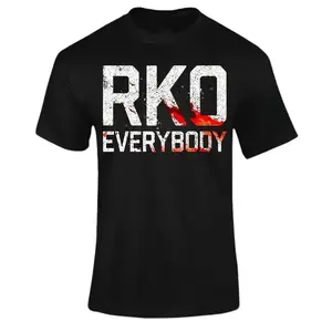 RKO Everybody T-Shirt, Vintage Wrestling Finisher Graphic Tee, Bold Attitude Era Inspired Shirt, Pro Wrestling Fan Top, Unisex Cotton T-Shirt