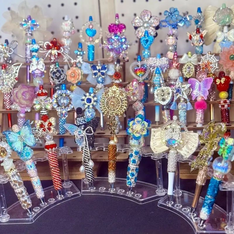 Unique Handmade Luxury Beaded Pens - Elegant Design with Colorful Beads and Intricate Details