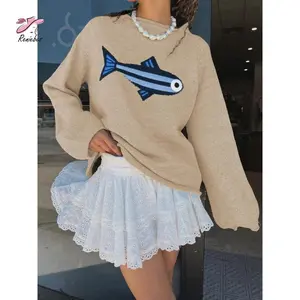 Stay Cozy and Stylish with our Sardine Knit Sweater in Military Green and Light Grey!