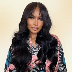 UNice Pre Everything Body Wave Wig with Drawstring Glueless 13x4 HD Lace Frontal Human Hair Wigs with Natural Hairline Easy Install Loose Wave Wig for Women