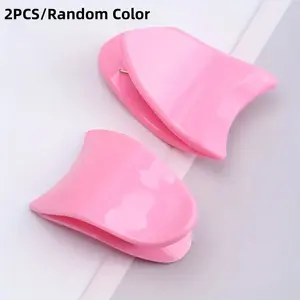 2 Pcs False Eyelash Applicator Tool, No-Slip Lash Assistant Clip, Portable Plastic Eyelash Helper for Beginners