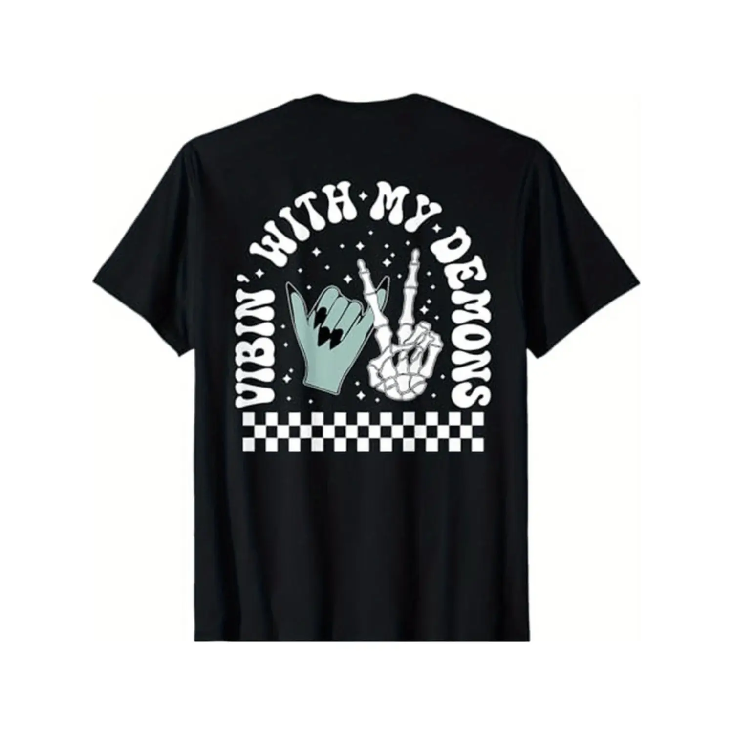 100% Cotton Golf Gift T-Shirt For Men and Women with my demons skeleton halloween front and back t shirt 100   for men women dad mom friends s xxxl blackcasual wear sports   100 cotton short sleeve family t shirt black -1
