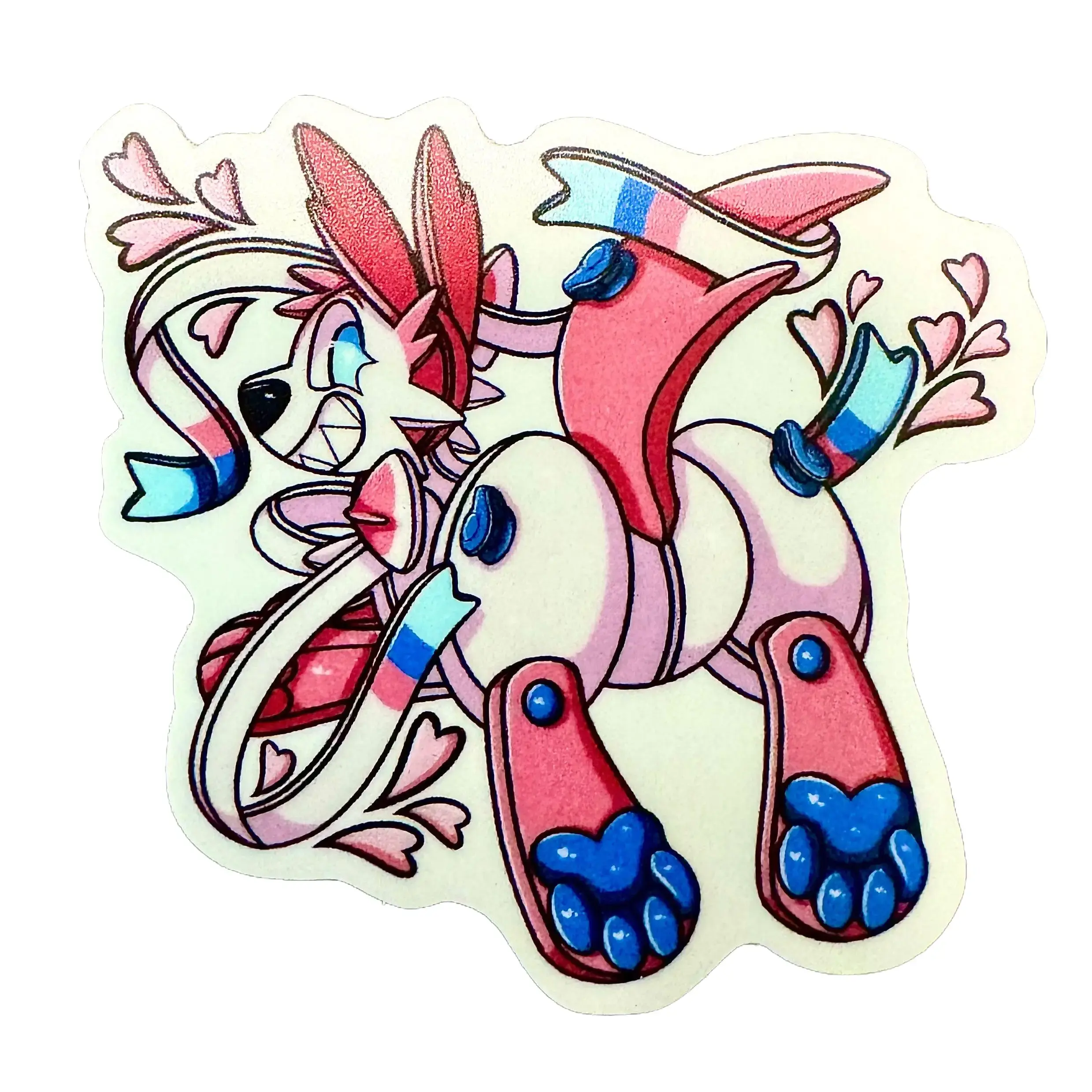 Pool Toy Sylveon Regular or Shiny Vinyl Sticker