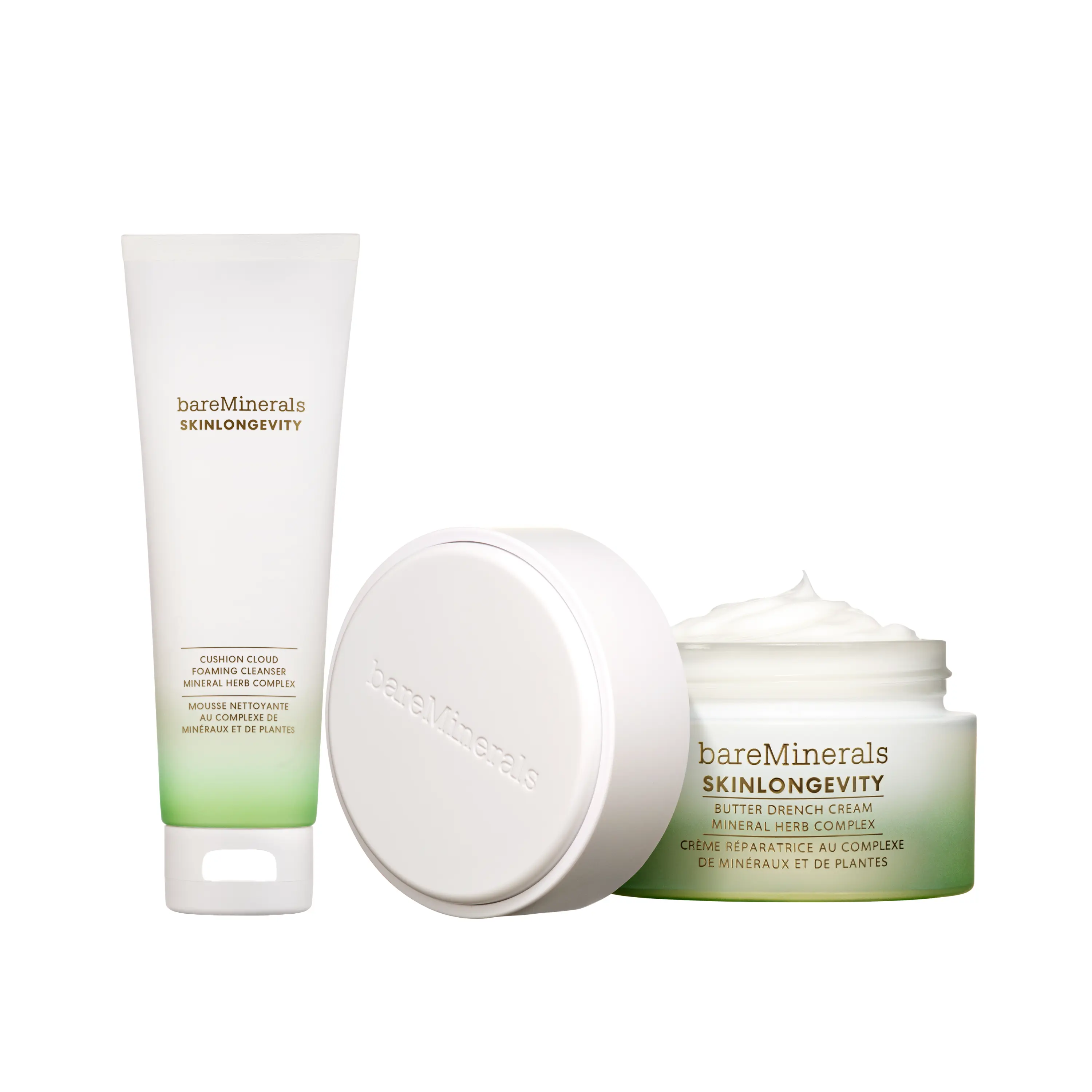 bareMinerals SKINLONGEVITY Face Cleanser and Cream Set